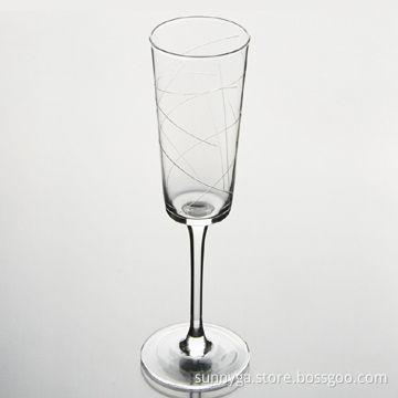 Champagne Flute Glass with Engraved Logo, Customized Specifications Welcomed, 157mL Capacity